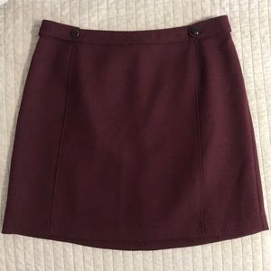 Brooks Brothers Burgundy A-Line Skirt